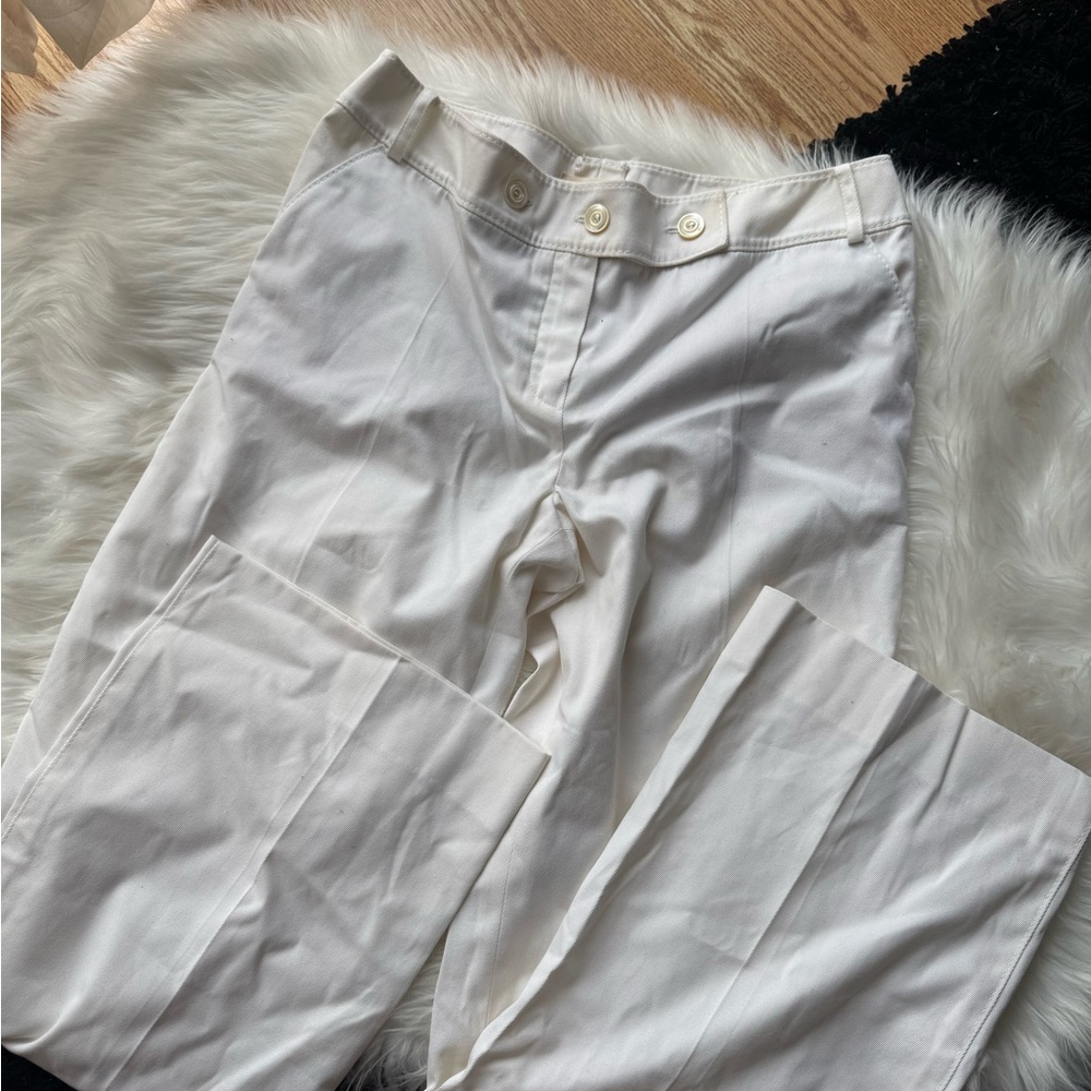 Valentino White Boot Cut Pants